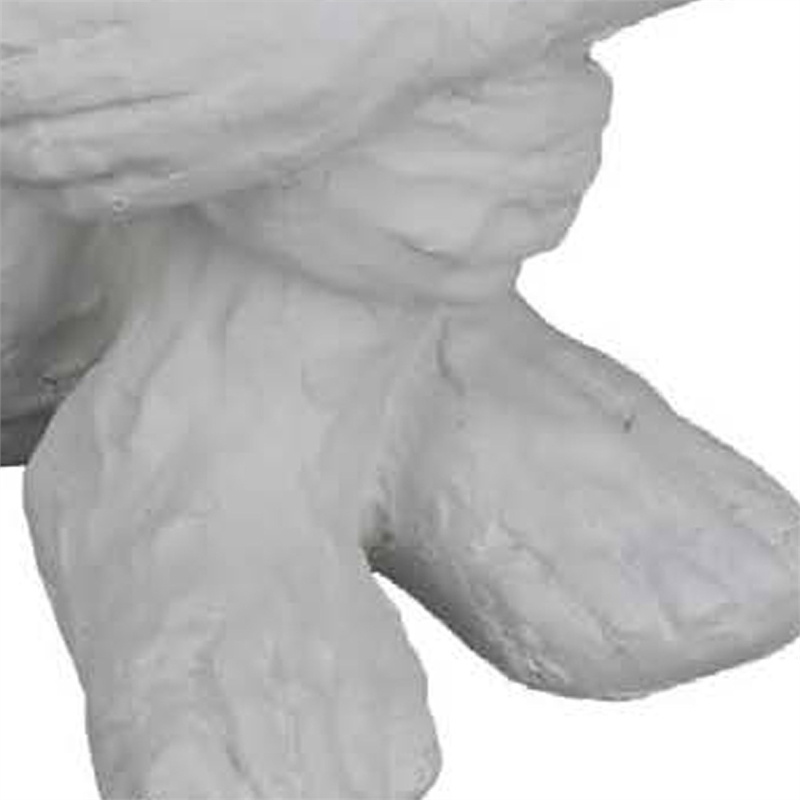 Benjara Roy Abstract Contemplative Man Figurine- White Resin Art 15 Inch