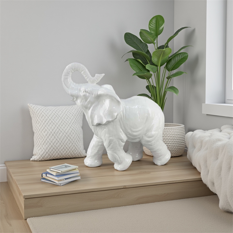 Benjara Accent Table Decoration- Elephant Design- 18