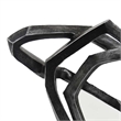 Benjara Abstract Decorative Tabletop Sculpture- Gray Resin Geometric- 17 Inch