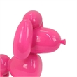 Benjara Balloon Dog Accent Decor- Bright Pink Resin- Intricate Details 12 Inch