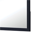 Benjara Dex Rectangular Dresser Mirror- Non-Beveled Glass- Black Wood-Melamine