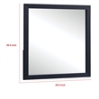 Benjara Dex Rectangular Dresser Mirror- Non-Beveled Glass- Black Wood-Melamine