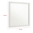 Benjara Dex Rectangular Dresser Mirror- Non-Beveled Glass- White Wood-Melamine