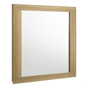Benjara Hyle Rectangular Dresser Mirror- Italian-Inspired Design- Brown Wood