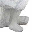 Benjara Roy Abstract Contemplative Man Figurine- White Resin Art- 27 Inch