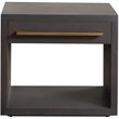 Benjara Ceny Side End Table- 1 Drawer- Gray Oak Solid Mango Wood- 26 Inch