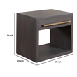 Benjara Ceny Side End Table- 1 Drawer- Gray Oak Solid Mango Wood- 26 Inch
