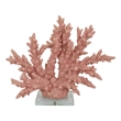 Benjara Coral Tabletop Decoration- Pink Resin with Acrylic Base- 13 Inch