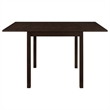 Benjara Elso 4pc Dining Set- Table w Drop Leaf- Brown- 3 Lattice Style Chair