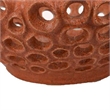 Benjara Nian Decorative Bowl- Earthy Brown Ceramic- Perforated Holes- 13 Inch
