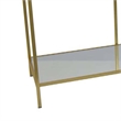 Benjara Woly Plant Stand Rack- 2 Glass Shelves- 59