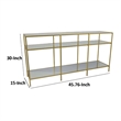 Benjara Woly Plant Stand Rack- 2 Glass Shelves- 59