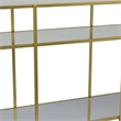 Benjara Woly Plant Stand Rack- 2 Glass Shelves- 59
