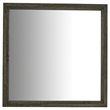 Benjara Reay Rectangular Dresser Mirror- Flat Glass Design- Oak Brown Wood