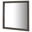Benjara Reay Rectangular Dresser Mirror- Flat Glass Design- Oak Brown Wood