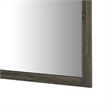 Benjara Reay Rectangular Dresser Mirror- Flat Glass Design- Oak Brown Wood