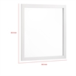 Benjara Dle Rectangular Dresser Mirror- Flush Frame- Flat Glass- White Wood