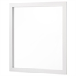 Benjara Dle Rectangular Dresser Mirror- Flush Frame- Flat Glass- White Wood