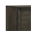 Benjara Jeni TV Media Console- Sliding Doors- 2 Drawers- Rustic Dark Gray