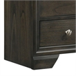 Benjara Jeni TV Media Console- Sliding Doors- 2 Drawers- Rustic Dark Gray