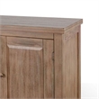 Benjara Yael Buffet Cabinet with Wine Rack- 3 Drawers- Natural Mindi Wood