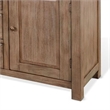 Benjara Yael Buffet Cabinet with Wine Rack- 3 Drawers- Natural Mindi Wood