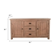 Benjara Camie Buffet Server- 3 Drawers- 2 Cabinets- Wine Racks- Brown Mahogany
