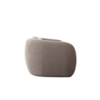 Benjara Moe Sofa in Taupe Performance Velvet- Scalloped Backrest- 97 Inch