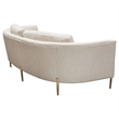 Benjara Meny Modern Sofa- Light Cream Textured Fabric- 92