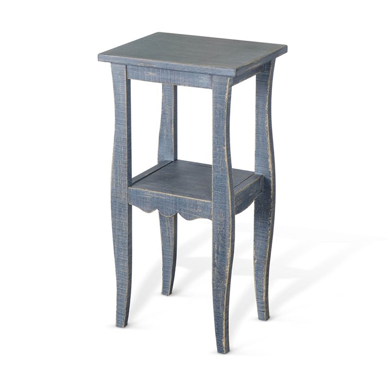 Benjara 11x14 Top Zela Small Side End Table - Ocean Blue