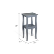 Benjara 11x14 Top Zela Small Side End Table - Ocean Blue