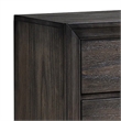 Benjara Jeni Nightstand- 3 Drawers- Chrome Metal Handles- Rustic Dark Gray