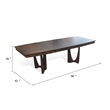 Benjara Nancy Dining Table- Sculpted Legs- Brown Wood 66-96