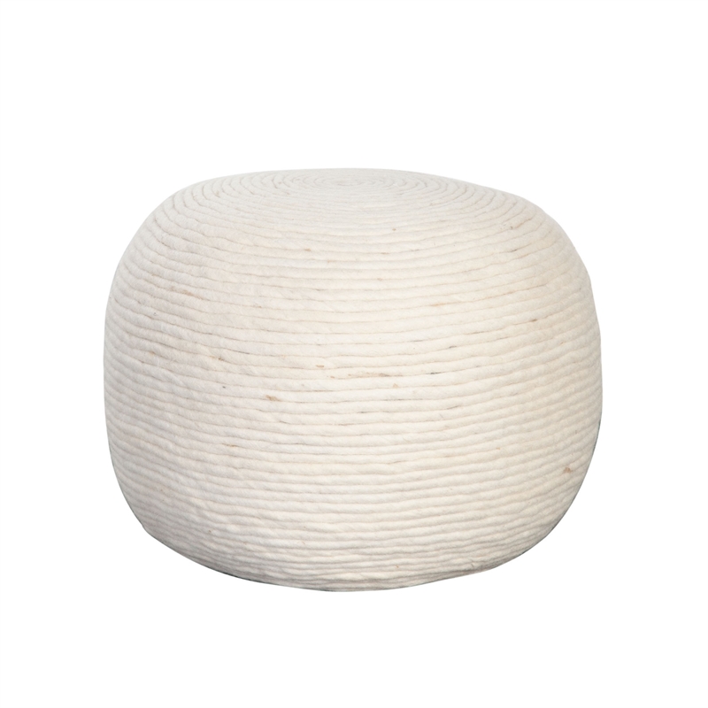 Benjara Poby Accent Pouf- 19