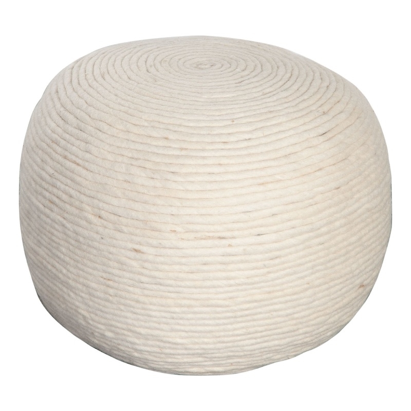 Benjara Poby Accent Pouf- 19