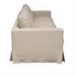 Benjara Aiza Sofa- 94 Inch- Feather Down Seating- Sand Brown- Linen Cover