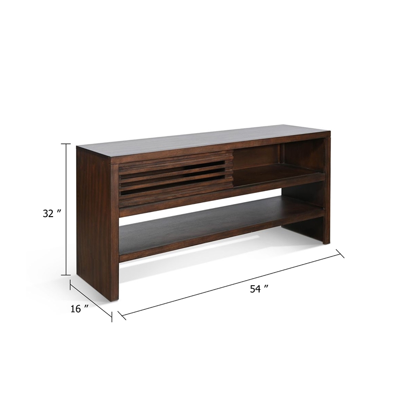 Benjara Vani Sofa Table- Sliding Door- 54