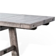 Benjara Zeka Dining Table- Turnbuckle Design Gray Wood- 76-106