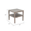 Benjara Side End Table with Lower Shelf- 24