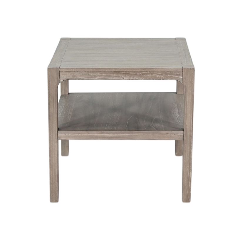 Benjara Side End Table with Lower Shelf- 24