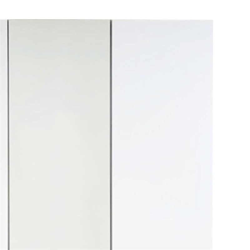 Benjara Ely Closet Cabinet Set- Center Mirror Front- 7 Drawers- 71 Inch- White
