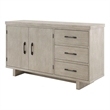 Benjara Hagy Sideboard Buffet Console- Natural Brown Wood- 2 Doors- 60 Inch