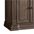 Benjara Hama Sideboard Buffet Console- 4 Doors- Oak Brown Wood- 60 Inch