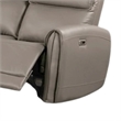 Benjara Sily Power Recliner Sofa- Light Brown Faux Leather- 81 Inch- USB Ports