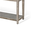 Benjara Camie Sofa Console Table- 48 Inch- 3 Drawers- Gray Solid Mahogany
