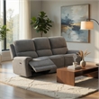 Benjara Cote Sofa- Power Reclining- Gray Boucle- USB Charging Ports- 83 Inch