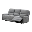 Benjara Cote Sofa- Power Reclining- Gray Boucle- USB Charging Ports- 83 Inch