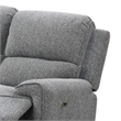 Benjara Cote Sofa- Power Reclining- Gray Boucle- USB Charging Ports- 83 Inch