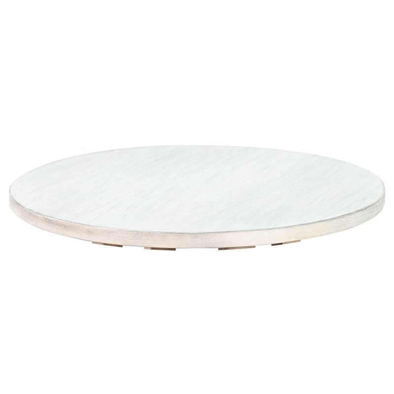 Benjara Dilly Side End Table- Cross Pedestal Base- Light Gray- 28
