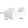 Benjara Lipi 2pc Modular Sofa Set- Mist White- 82